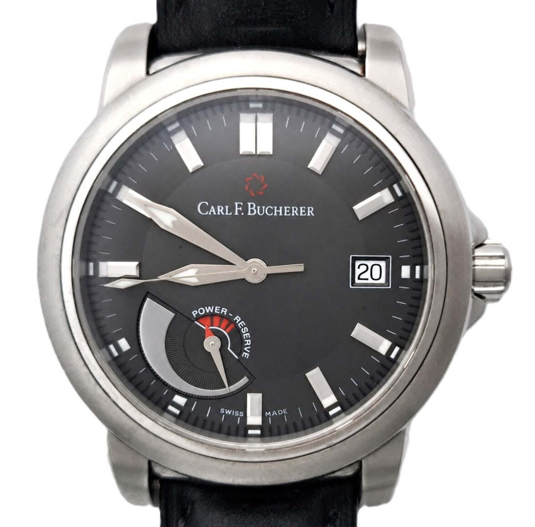 Clean Carl F Bucherer Patravi 10616.08 Power Reserve Indicator Date Mens Wrist Watch (1 of 7)