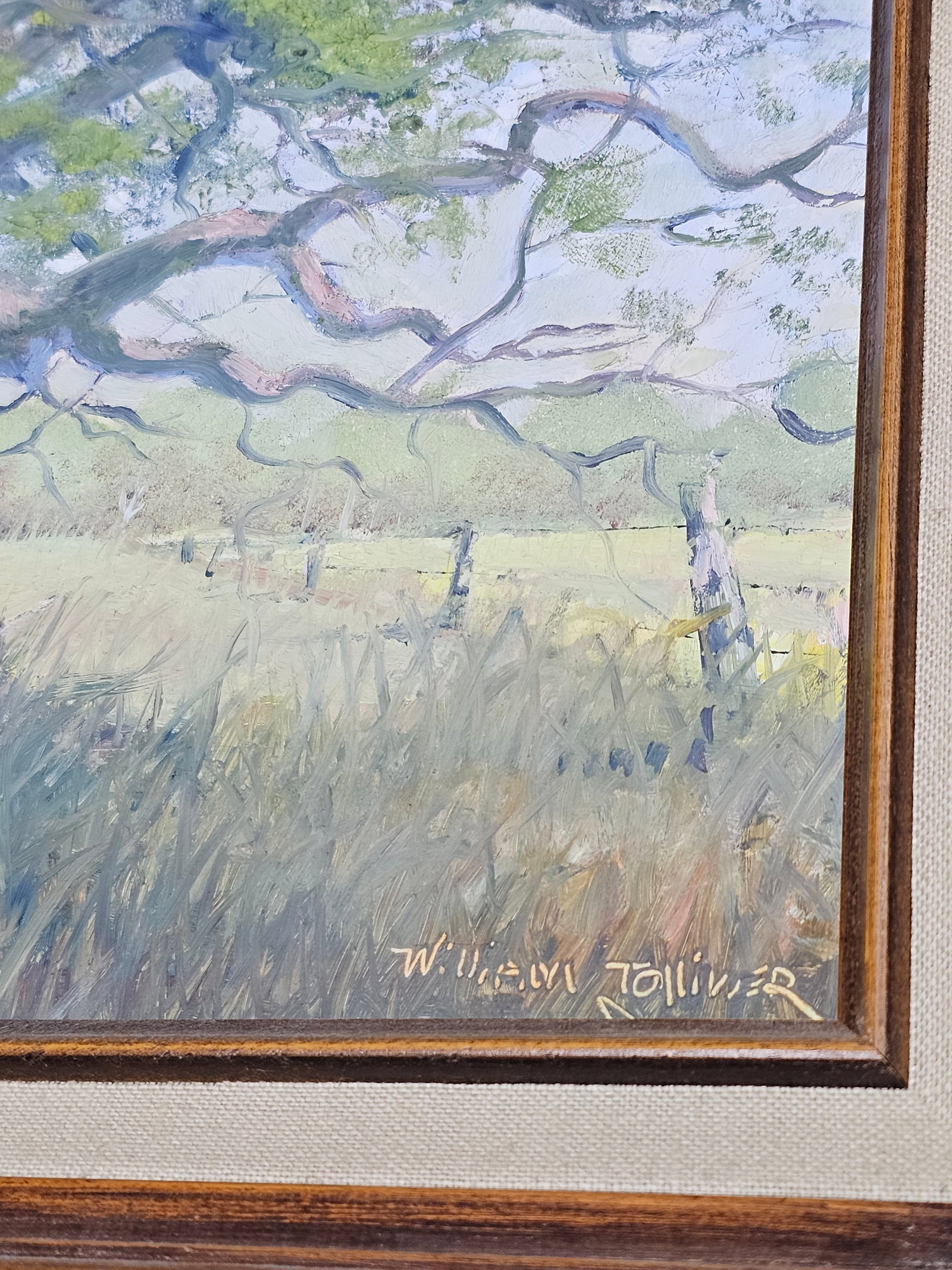 Impressionist William Tolliver Original Oil on Canvas Landscape Oil on Canvas 16x14 - 2