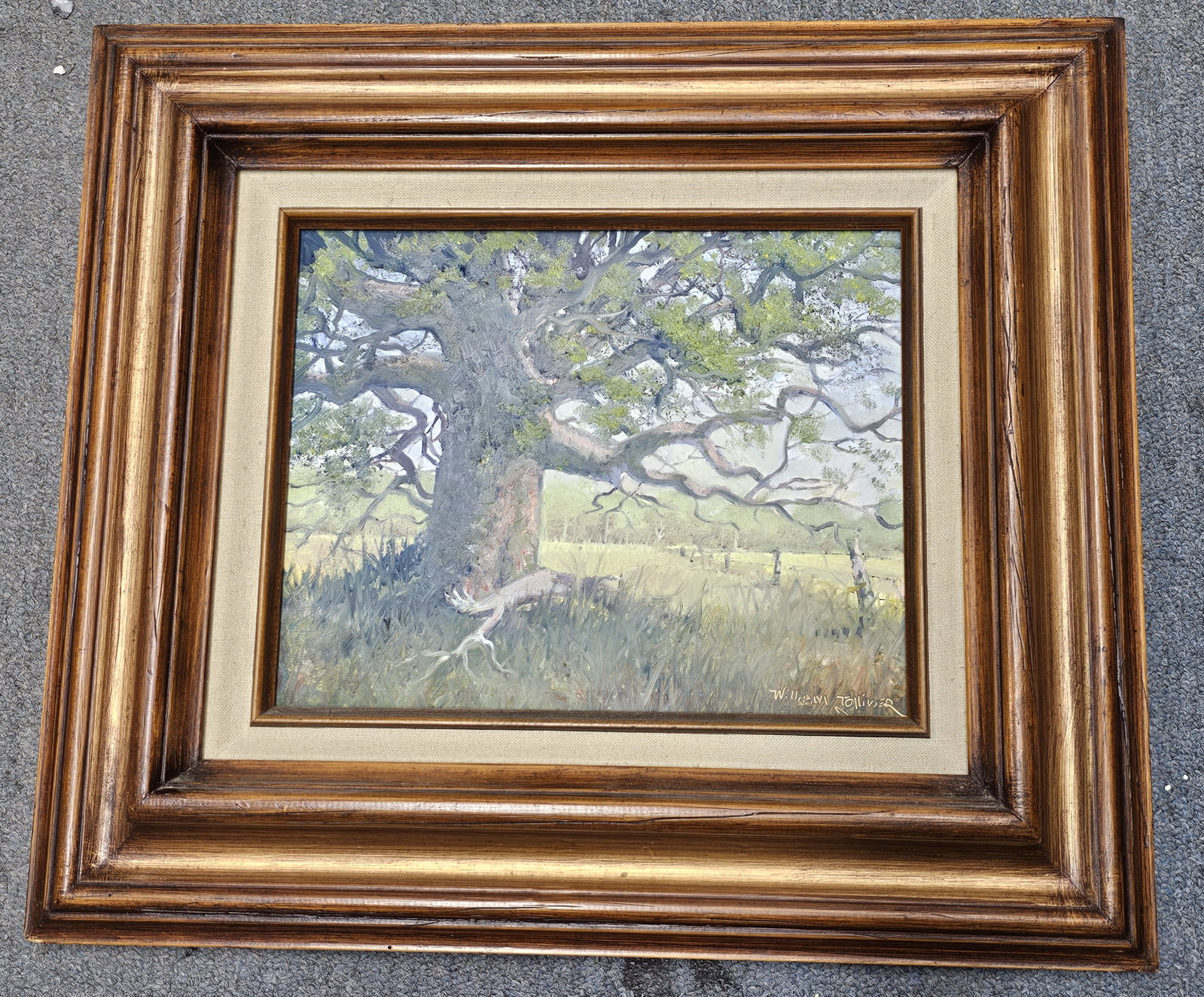 Impressionist William Tolliver Original Oil on Canvas Landscape Oil on Canvas 16x14 - 3