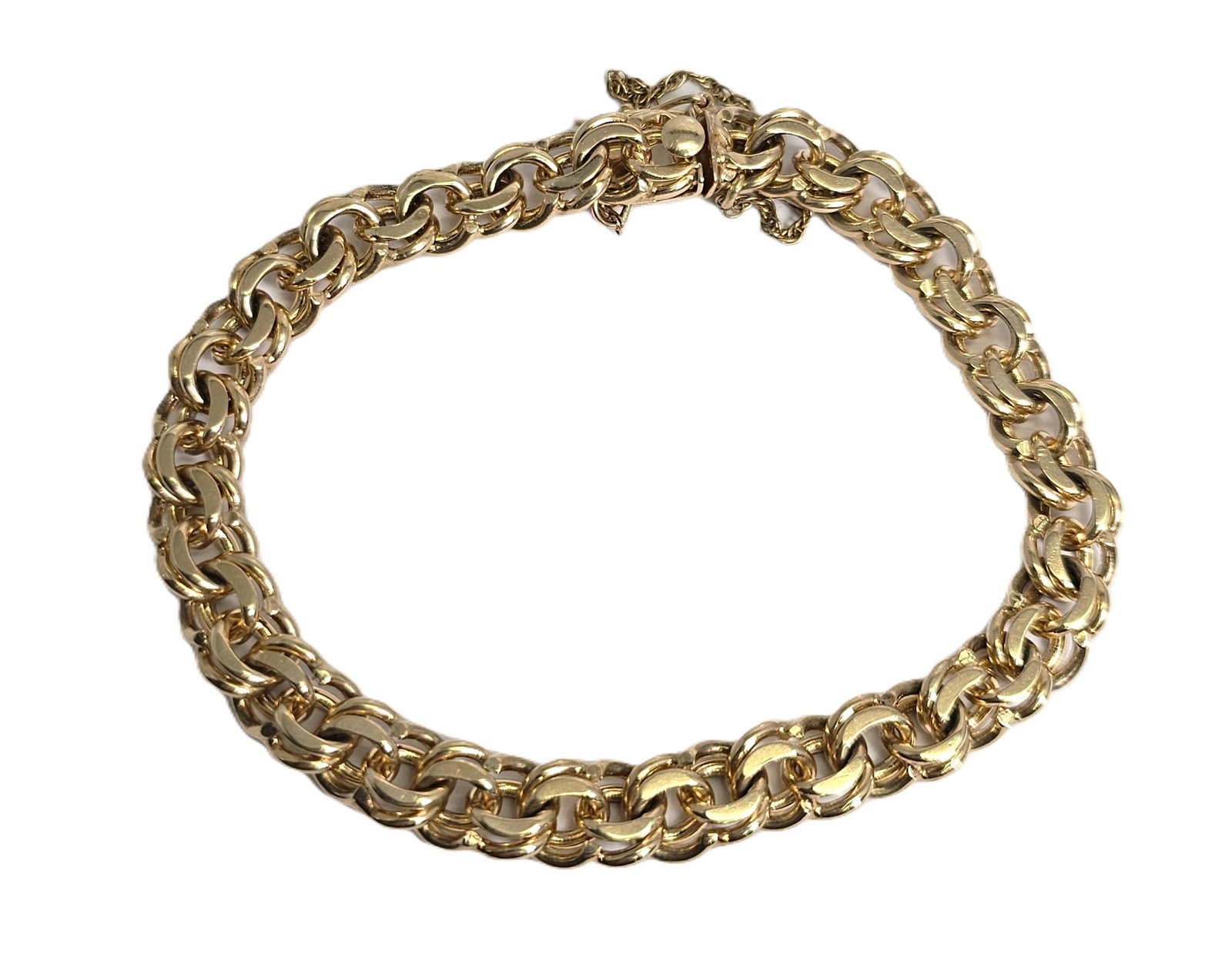 Vintage Tffany & Co. Double Link 1940s 14k Classic Heavy Chain Bracelet (1 of 4)