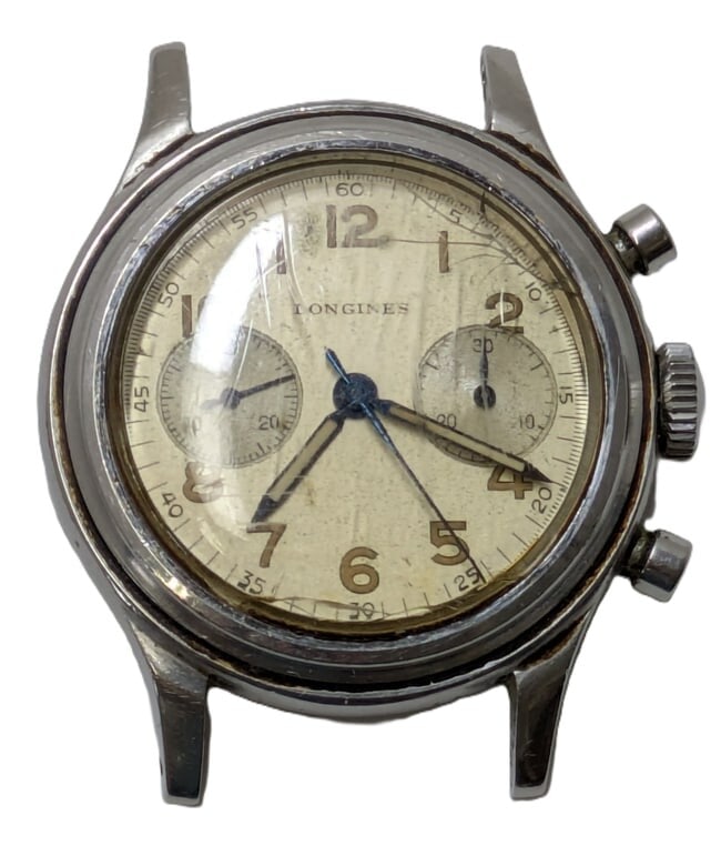 Rare Longines 13nz Large Vintage Chronographer Higrade Flyback Circa 1940s Original Dial: CNX 0469 1522 Described By: Mike ND Title: Rare Longines 13nz Large Vintage Chronographer Higrade Flyback Circa 1940s Original Dial Description: Beautiful timepiece! ma