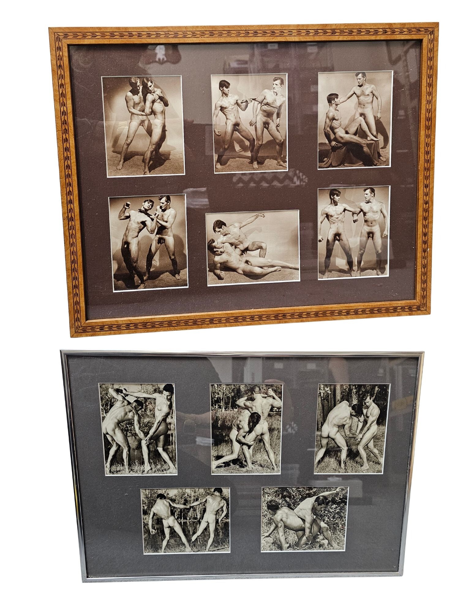 Golden Age Vintage Physique Western Photography Guild Attributed to Don Whitman Lot of Two Framed: CNX 0512 1836 Described By: Adams ND Title: Golden Age Vintage Physique Western Photography Guild Attributed to Don Whitman Lot of Two Framed Description: Golden Age Vintage Physique Western Photograp