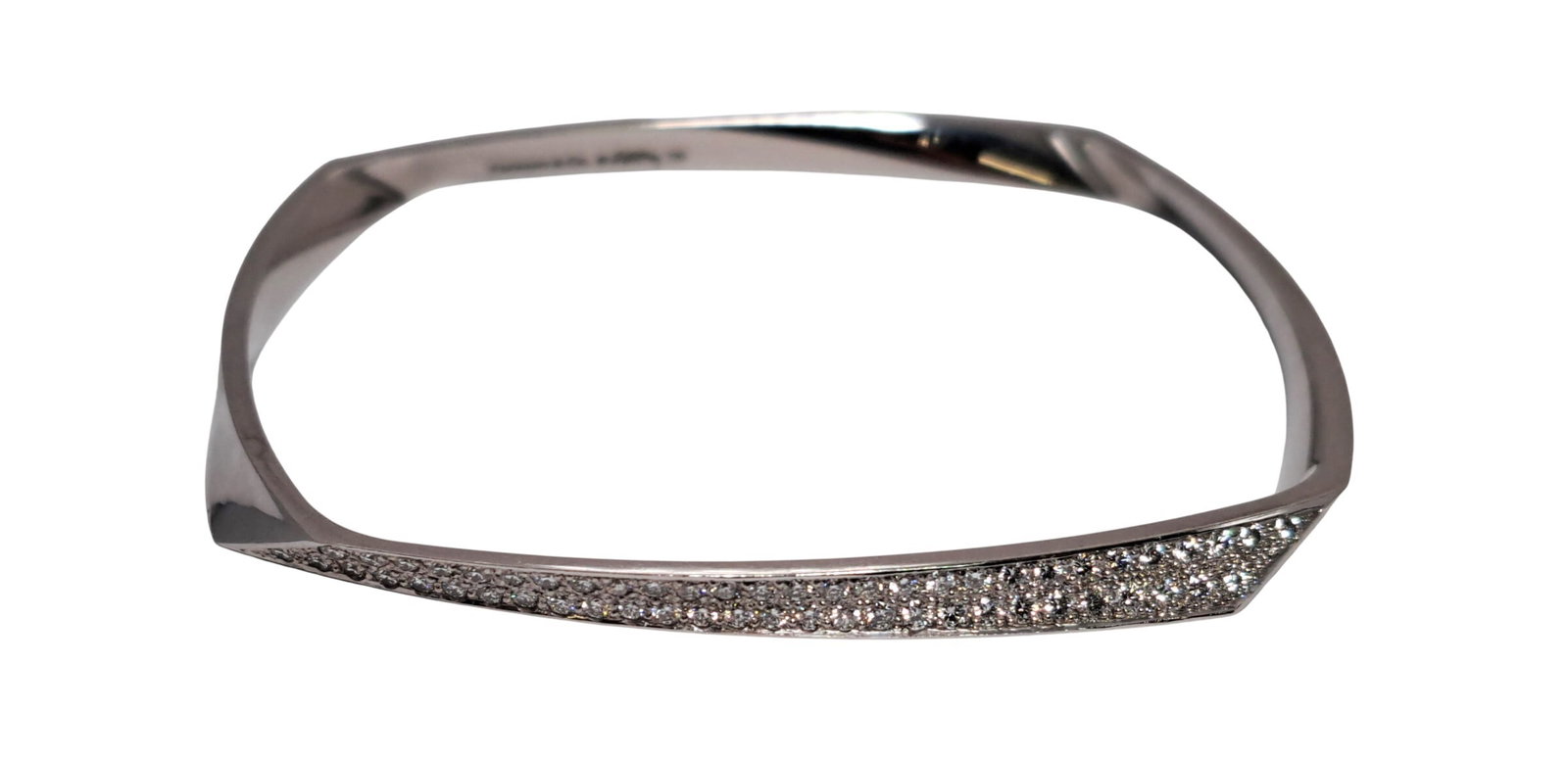 Rare Ultra Large Tiffany & Co. Frank Gehry 18k Gold 1.12ct Diamond Torque Bracelet (1 of 8)