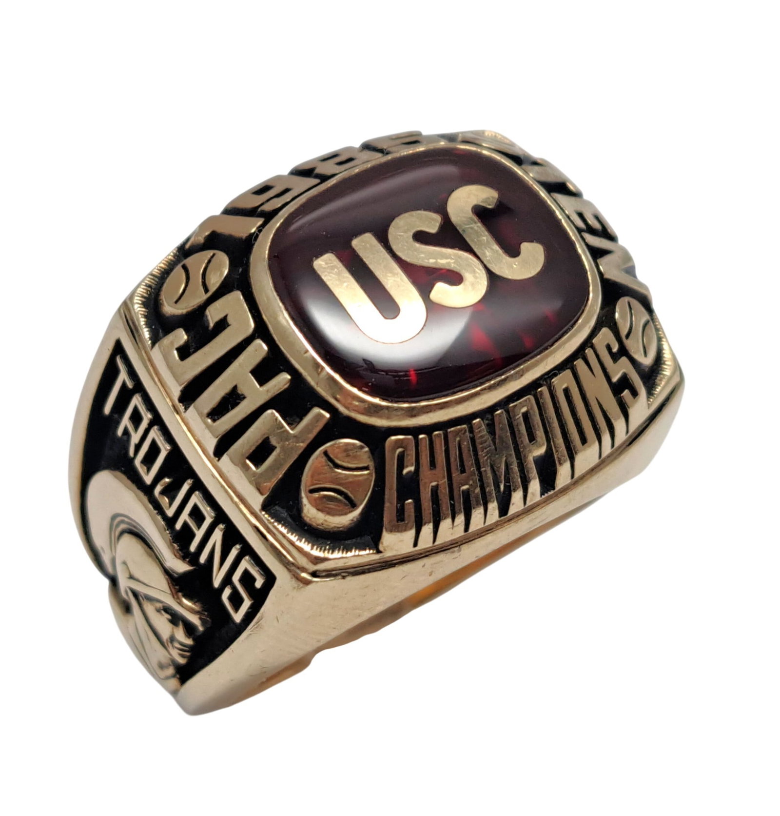 1985 USC Trojans California Pac-10 Basketball Champions Ring 10k Gold (1 of 8)