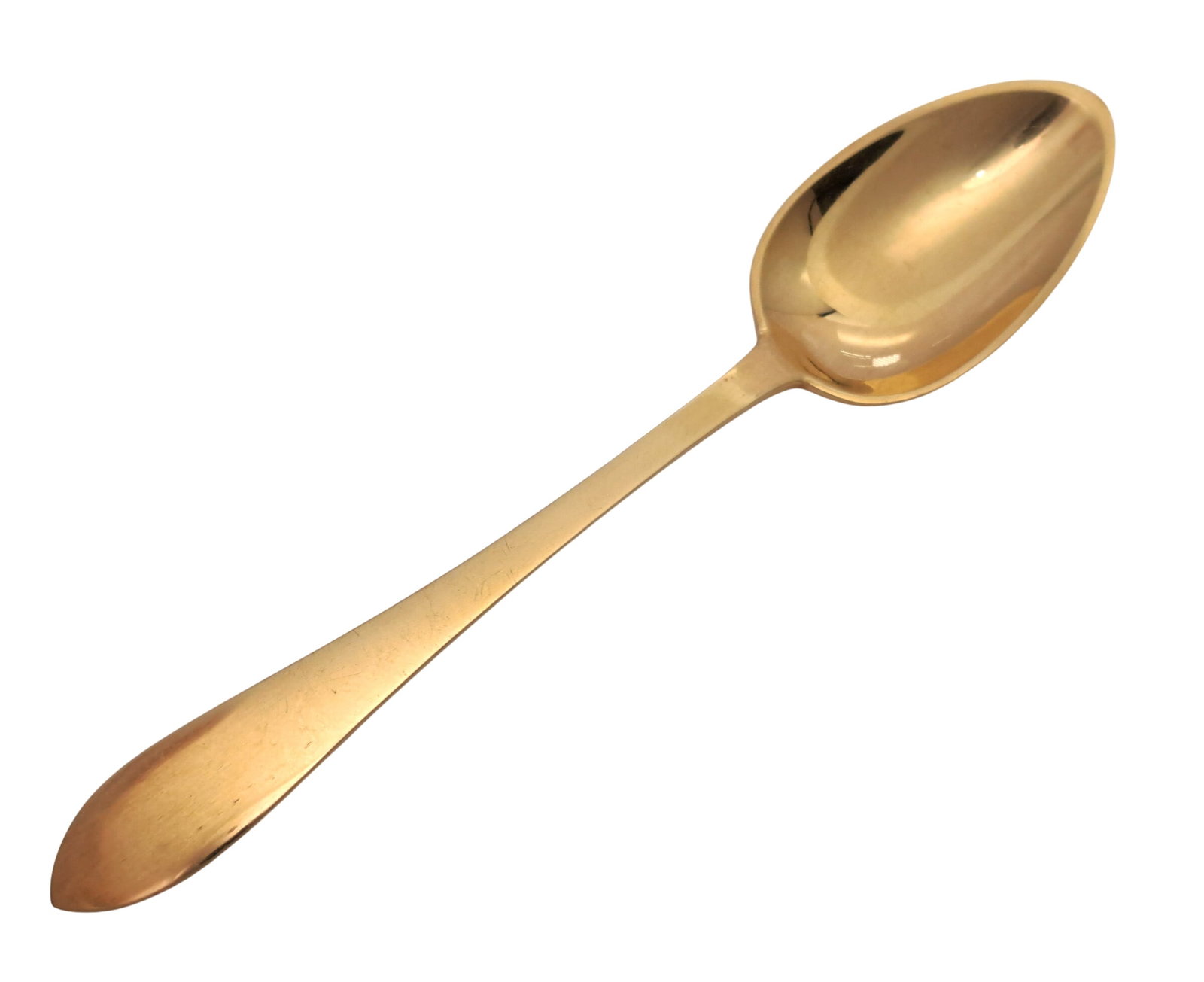 Tiffany & Co. 14k Yellow Gold Demitasse Spoon 4.25 Inch: HFA DT73195 Described By: Mike NFTFR Title: Tiffany & Co. 14k Yellow Gold Demitasse Spoon 4.25 Inch Description: Perfect as a gift for a baby spoon or to stir your