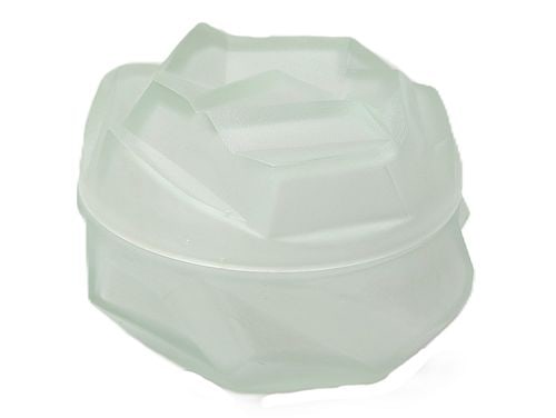 Kopp Glass Art Deco Green Frosted Glass Powder Jar Modernistic Line (1 of 7)