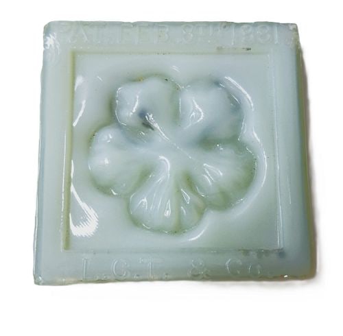 10 Louis Comfort Tiffany L.C.T. PAT 1881 Clover Glass Fireplace Tiles 3in (1 of 7)