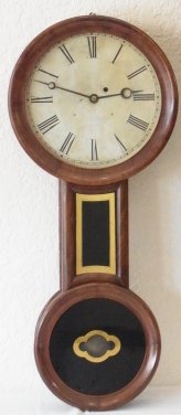 Scarce Antique George Hatch 33 Inch Bank Regulator Banj: Scarce Antique George Hatch 33 Inch Bank Regulator Banjo Wall Clock With Round Box Scarce Antique George Hatch 33 Inch Bank Regulator Banjo Wall Clock With Round Box in working condition from a Clock 