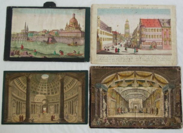 Set of Rare Late 1800s Megalethoscope Pierced Hand Colo (1 of 10)