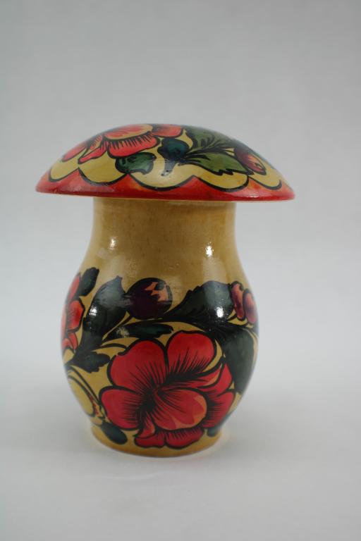 Vintage Khokhloma Lacquer Wood Jar (1 of 9)