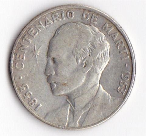 1953 Cuba 25 Centavos - Silver: 1953 Cuba 25 Centavos - Silver
