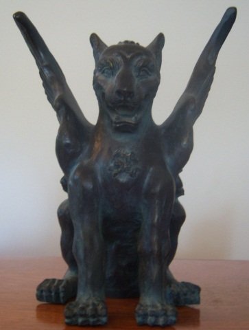 Leo The Winged Griffin Lion Statue: Leo The Winged Griffin Lion Statue - cast in quality designer resin - 13?Wx13"Dx18"H. 21 lbs"