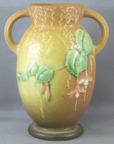 Roseville Pottery Fuchsia Vase: Roseville Pottery Fuchsia Vase 892-6 - Stands 6 1/4 Tall"