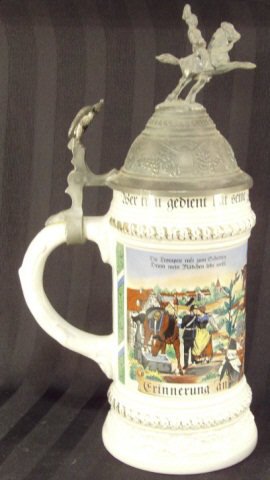 Vintage Gerzit W Germany Beer Stein w/ Lid: Vintage Gerzit W Germany Beer Stein w/ Lid - No Cracks or Chips - Stamped Original Gerzit W. Germany
