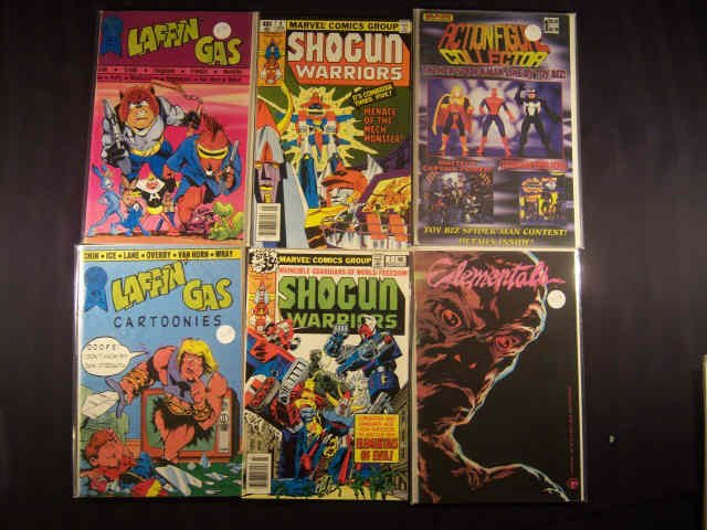 Lot of 10 Comic Books: Lot of 10 Comic Books - 2 Shogun Warriors - 2 Laffin' Gas Cartoonies - 1 Clementalo - 1 Action Figure Collector - 1 Secret Weapons - 1 The Geomancer - 1 Elf-Thing - 1 Eightball
