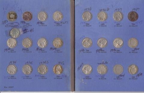 Nickel Collecting Book with 34 Nickels: Nickel Collecting Book with 34 Nickels - Contains 12 Liberty Head Nickels(1883 No Cents, 1901, 1904, 1906, 1907, 1908, 1909, 1010, 1911, 1909, 1910, & 1911), 15 Buffalo Nickels(1916, 1920, 1925, 1926,