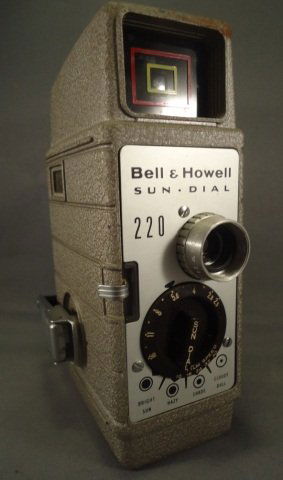 Bell & Howell SunDial 220 8mm Movie Camera Vintage: Bell & Howell SunDial 220 8mm Movie Camera Vintage - Features a Bell & Howell 10mm f/2.5 lens and adjustable sun dial. Measures 6x3.5x2". - Still in Working Condition - Very Good Condition