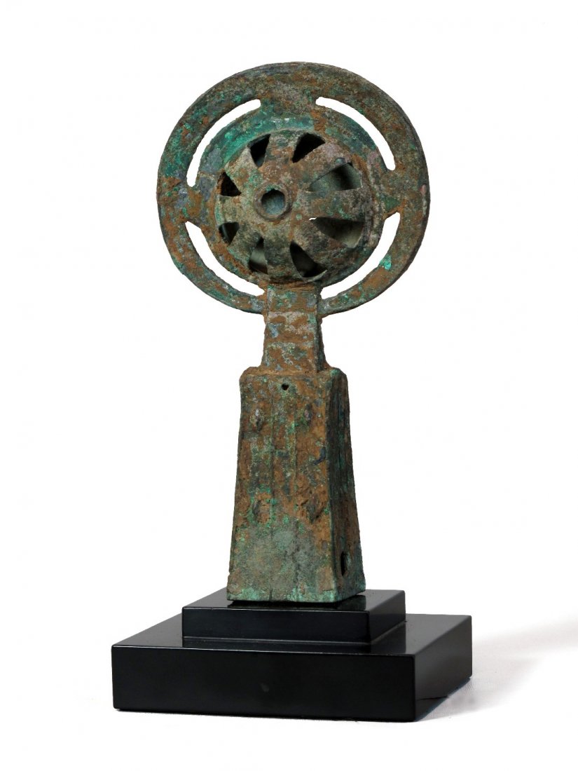 A Chinese Bronze Chariot Bell, Western Zhou: H: 17.5 cm