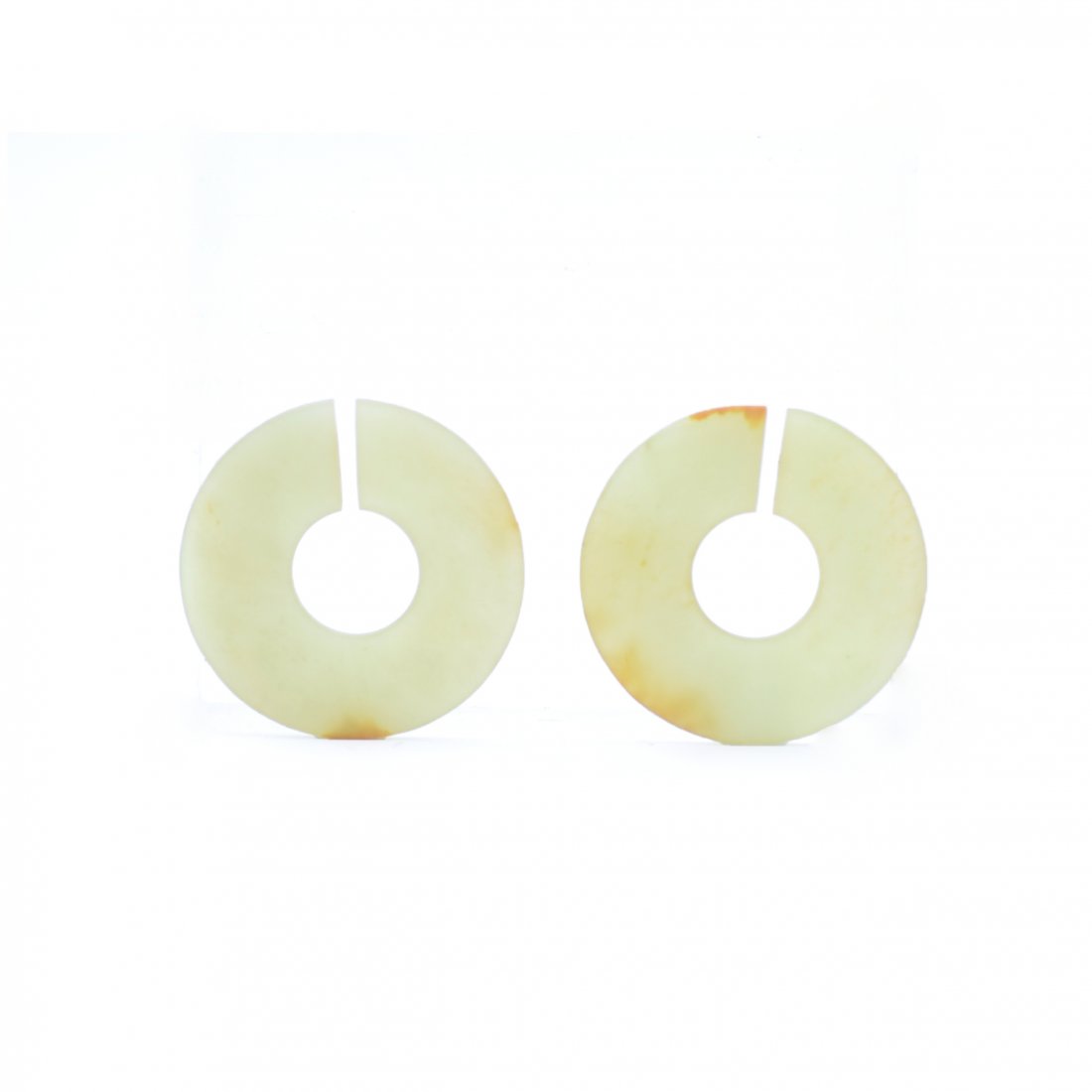 A Pair of Chinese White Jade Ornaments, Jue, Shang (1 of 1)