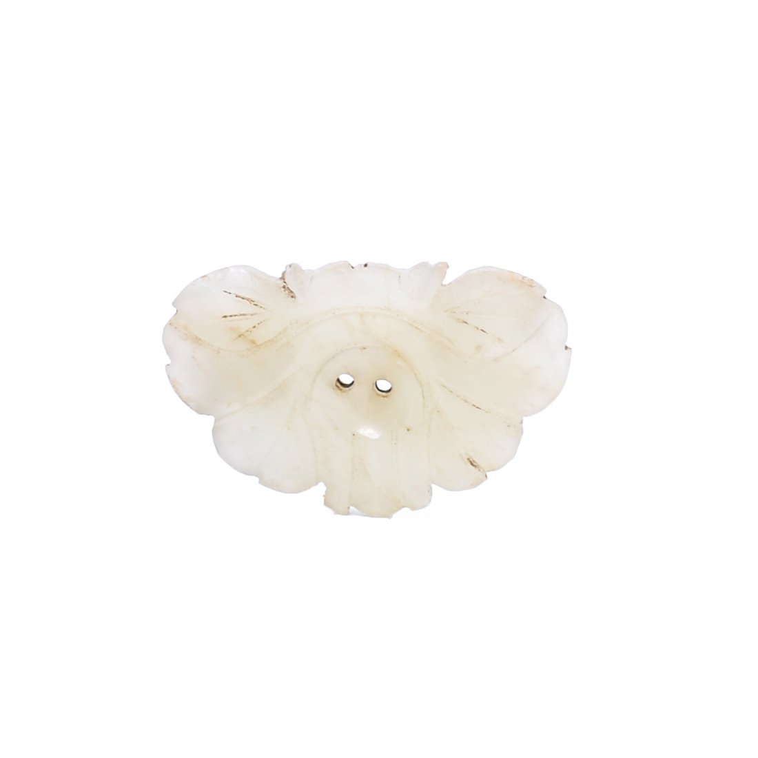 A Chinese Carved Jade Flower Pendant, Ming Dynasty (1 of 1)