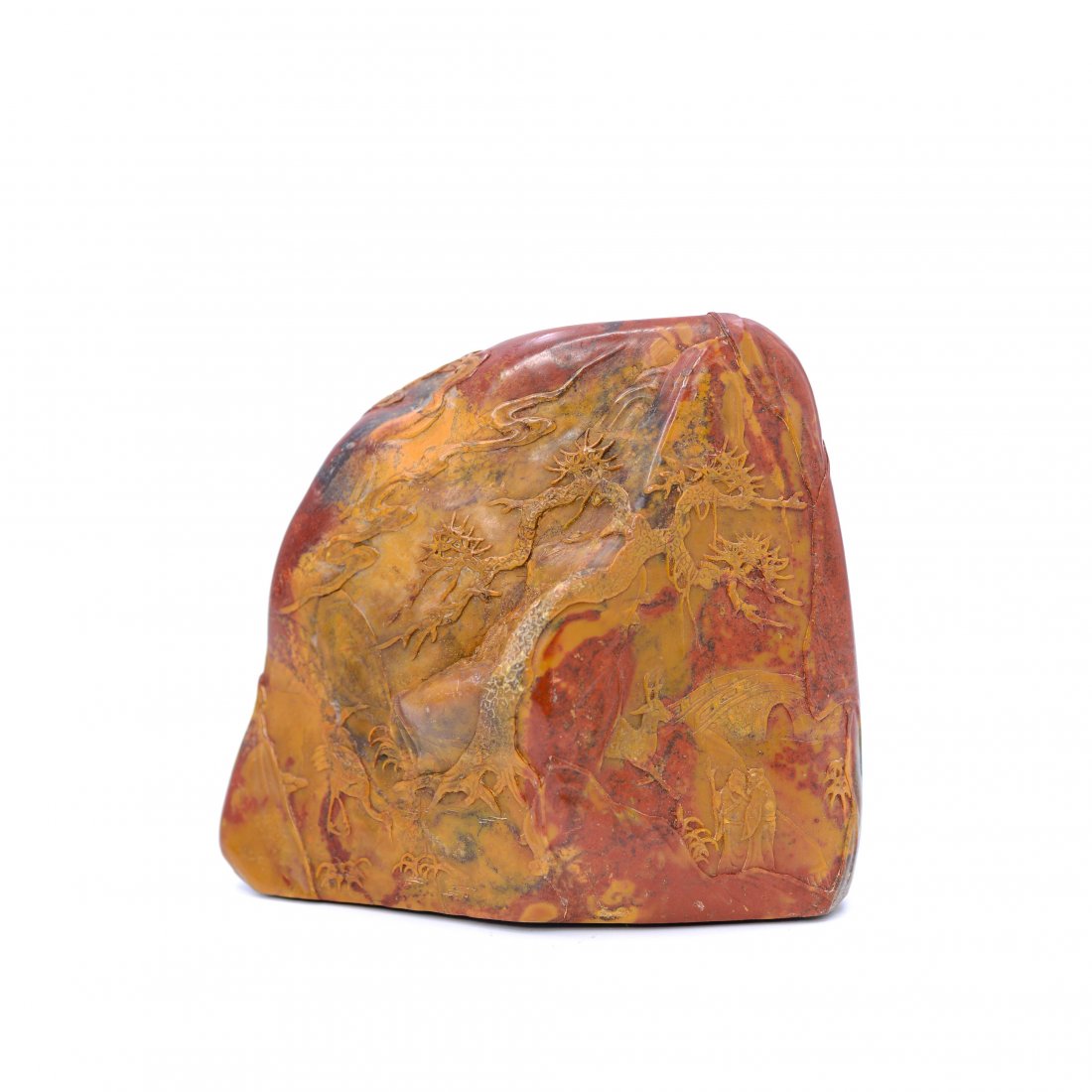 A Finely Carved Shoushan Soapstone Boulder (1 of 3)