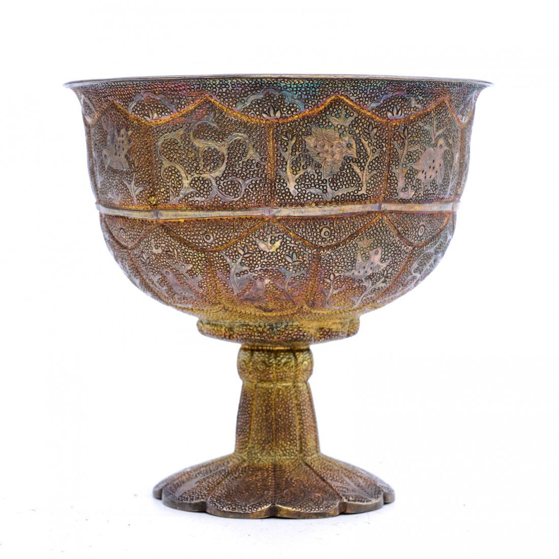 A Gilt Silver Cup with Flower and Bird Pattern (1 of 4)