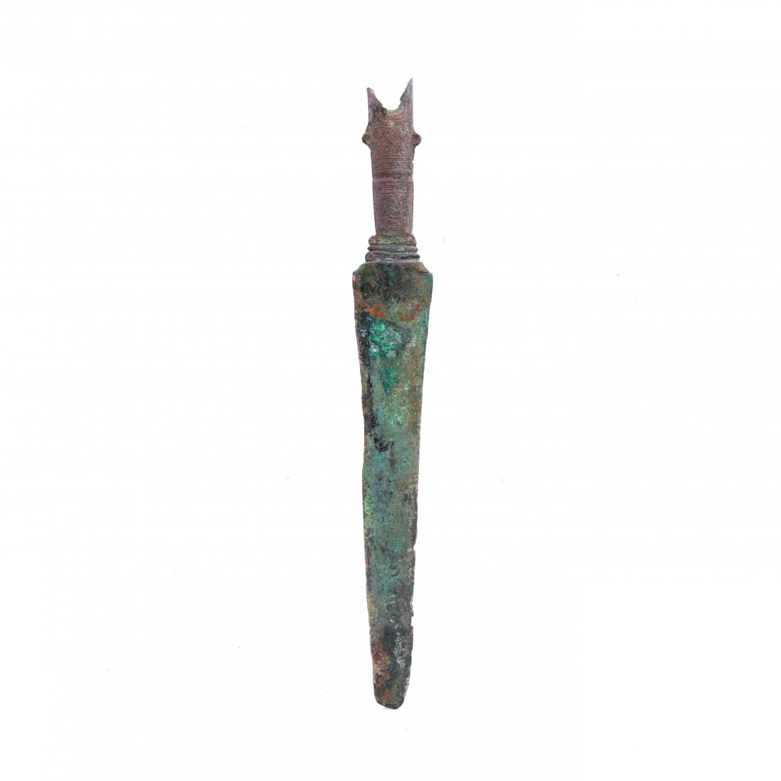 An Archaic Bronze Spearhead, Warring States Period (1 of 2)