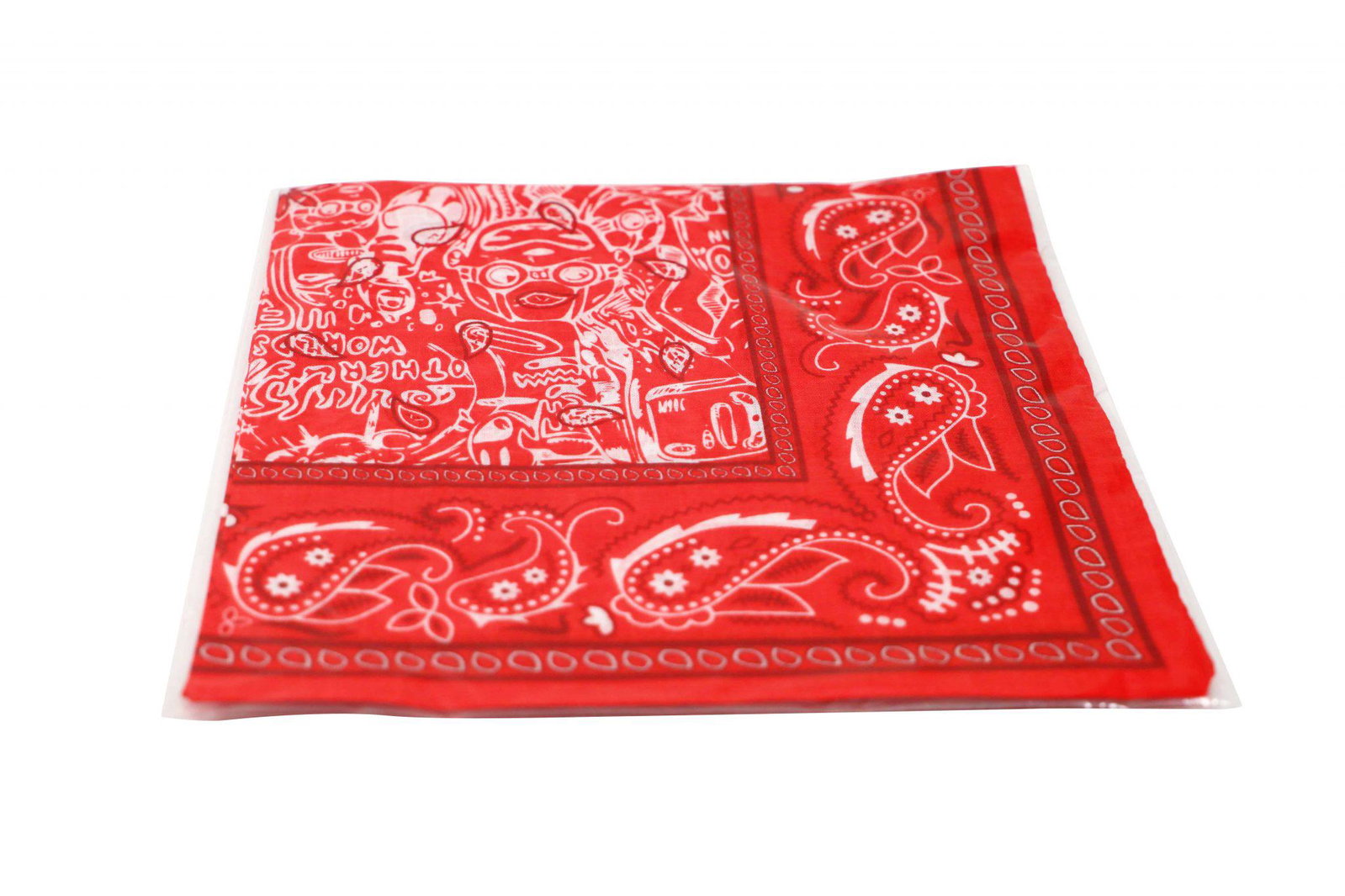 Hebru Brantley x BBC Billionaire Boys Club Bandana Red: Artist: Hebru Brantley Title: Bandana - Red Collaboration: BBC Billionaire Boys Club Approximate Dimensions: 20in x 20in Edition: 2017 Provenance: Pri