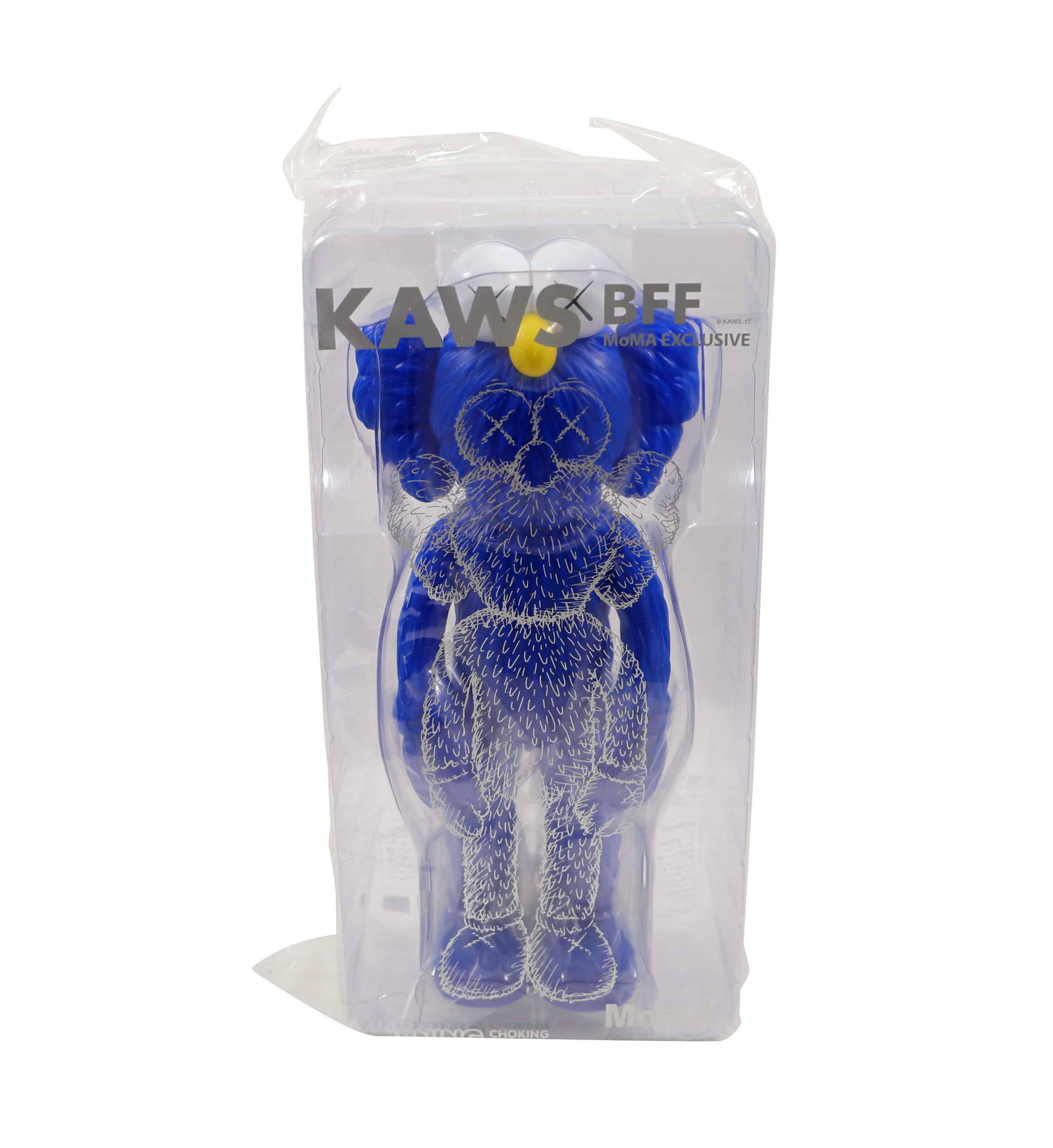 KAWS BFF Vinyl Figure Blue: Artist: KAWS Title: BFF Blue Medium: Vinyl Collaboration: MOMA Approximate Dimensions: 13in Edition: 2017 Provenance: Private collect