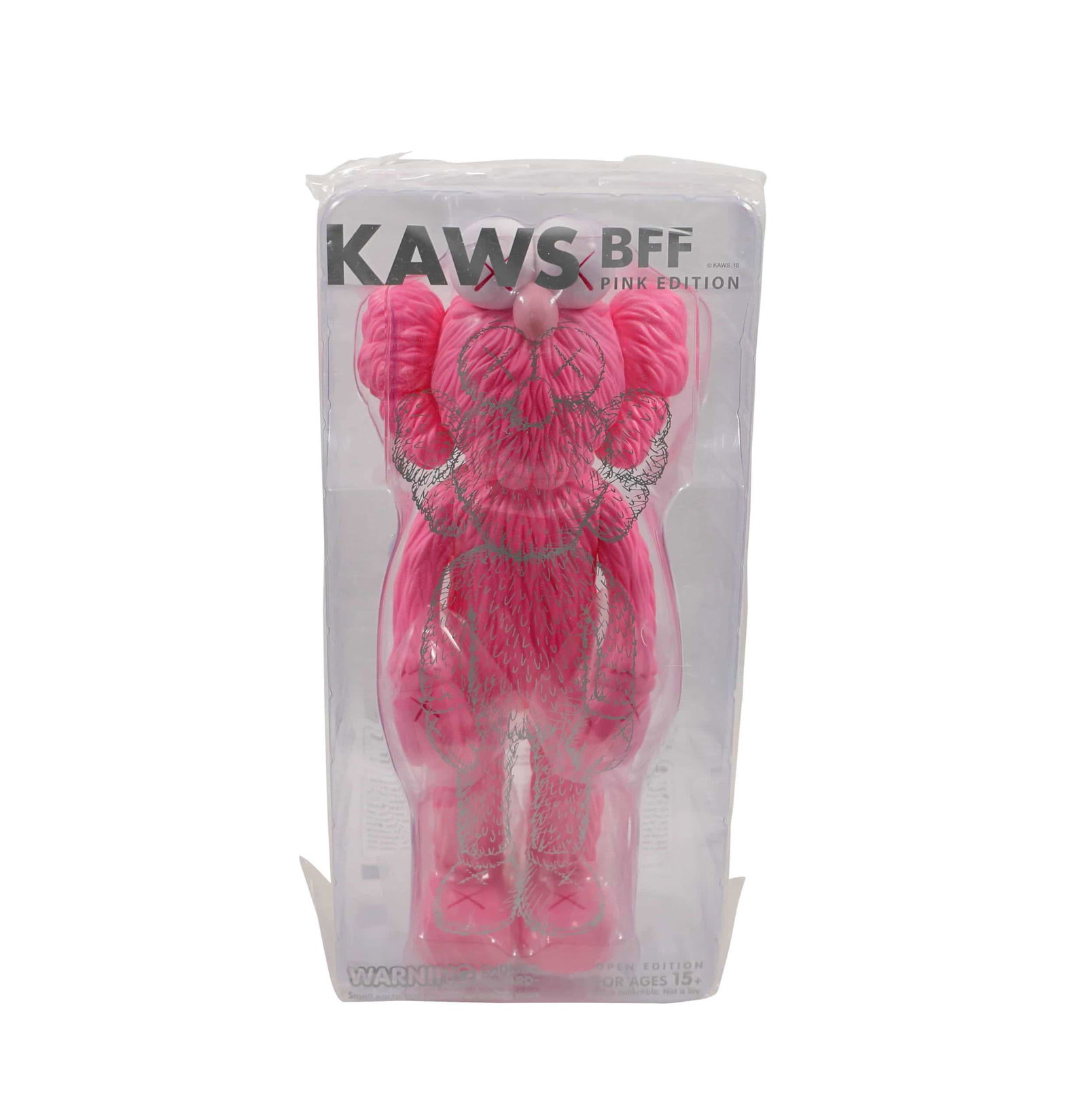 KAWS BFF Vinyl Pink: Artist: KAWS Title: BFF Pink Medium: Vinyl Approximate Dimensions: 13in Edition: 2018 Provenance: Private collection Condition Report: Sea