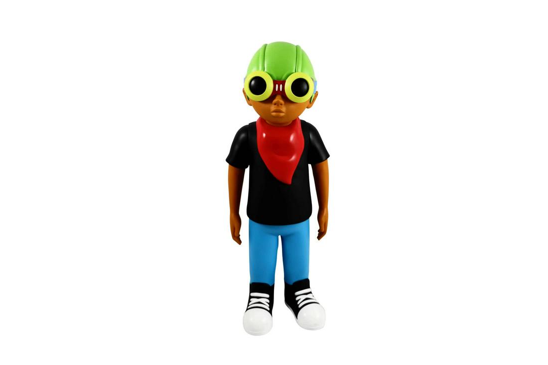 Hebru Brantley x Mindstyle 18in Fly Boy Vinyl Figure: Artist: Hebru Brantley Title: Fly Boy Figure Medium: Vinyl Collaboration: Mindstyle Approximate Dimensions: 18in Edition: 2018 Provenance: Pri