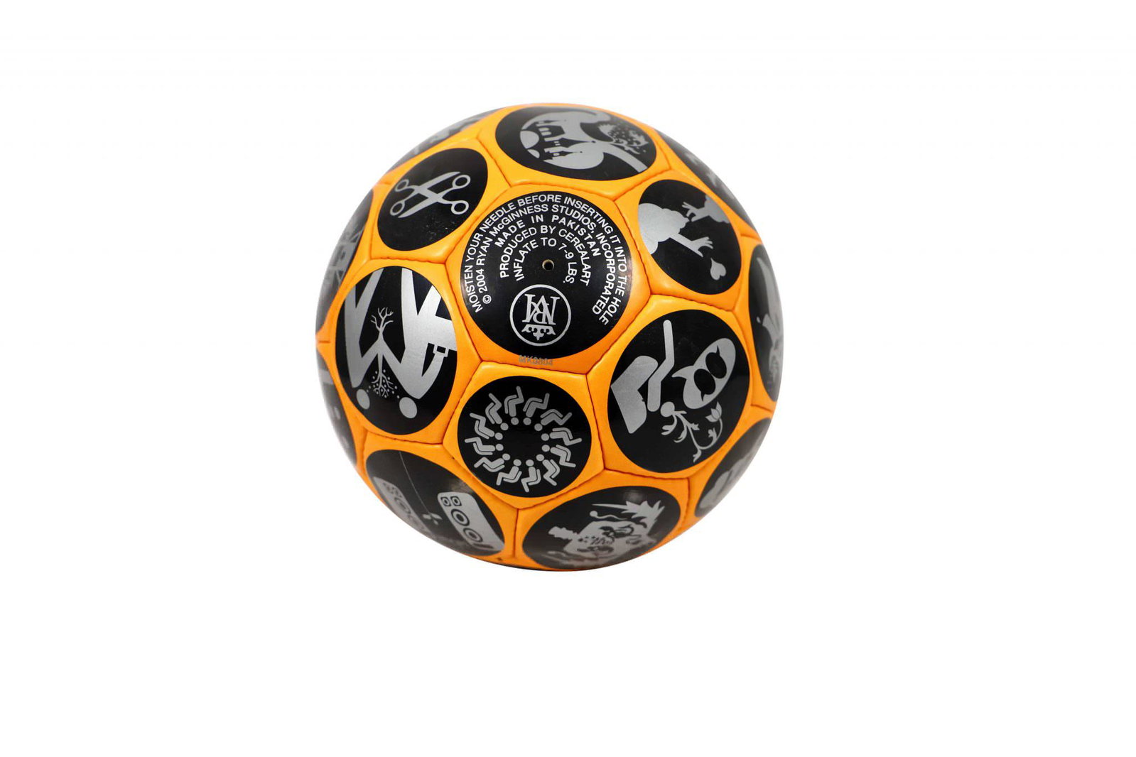 Ryan McGinness Soccer Ball: Artist: Ryan McGinness Title: Soccer Ball Medium: Rubber Collaboration: Cereal Art Approximate Dimensions: 9in x 9in x 9in Edition: 2004 Provenan