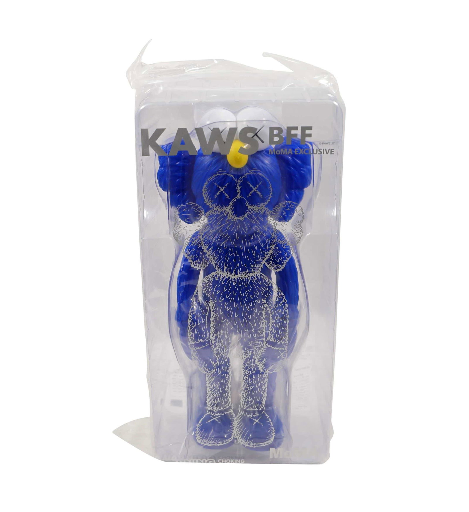 KAWS BFF Blue Vinyl Figure: Artist: KAWS Title: BFF Blue Medium: Vinyl Collaboration: MOMA Approximate Dimensions: 13in Edition: 2017 Provenance: Private collection