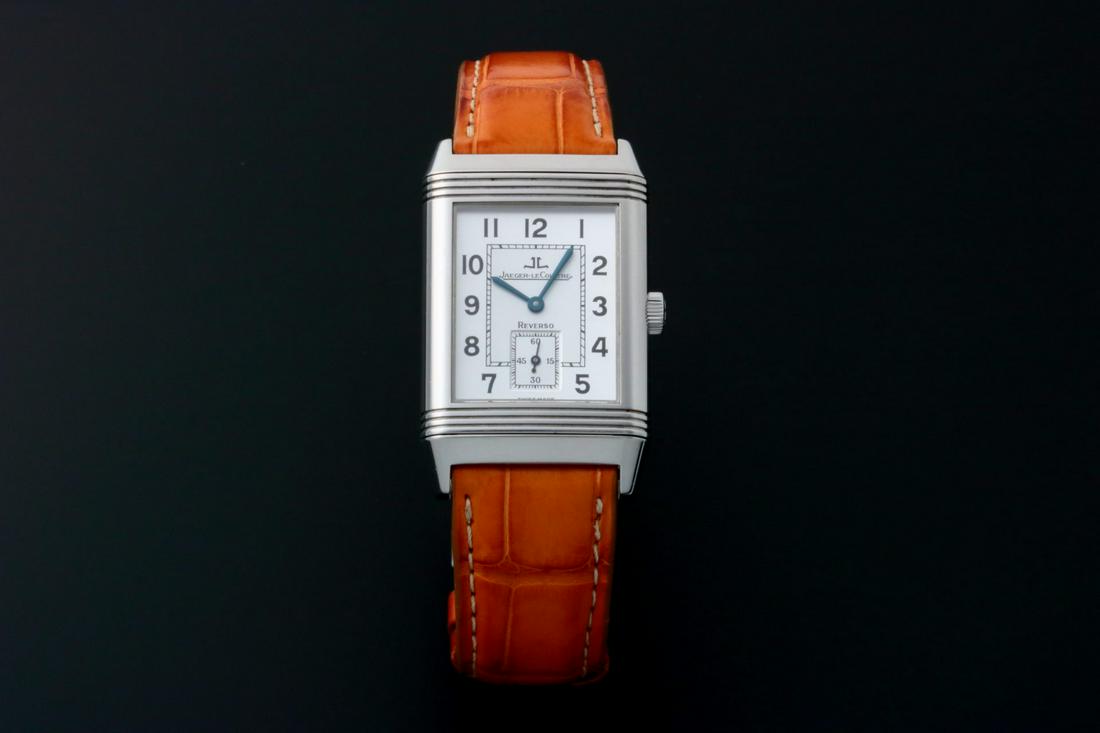 Jaeger LeCoultre JLC Reverso Grande Taille 270.8.62: Brand: Jaeger LeCoultre JLC Model: Reverso Grand Taille Reference: #270.8.62 or #270-8-62 or #270862 or #Q2708410 Diameter: 38mm x 26mm (42mm including lugs x 26mm) Dial Color: </