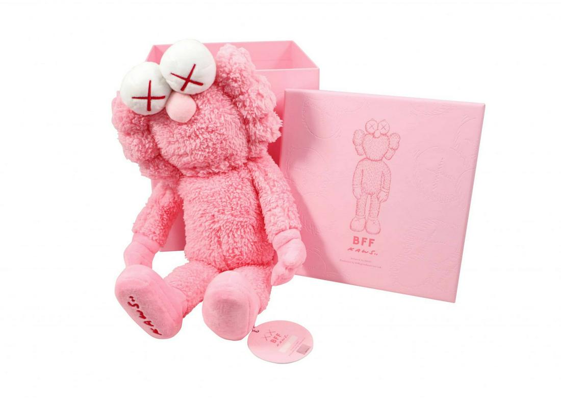 KAWS BFF Plush Pink with Original Box and Numbered Hang (1 of 2)