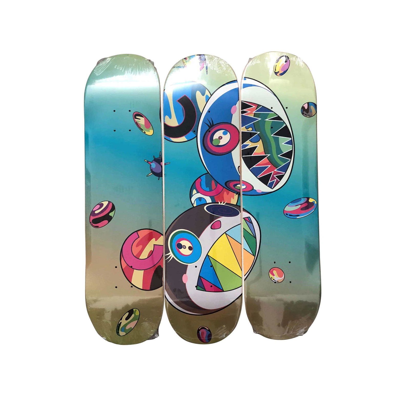 Takashi Murakami Discord Skateboard Skate Deck Triptych (1 of 1)