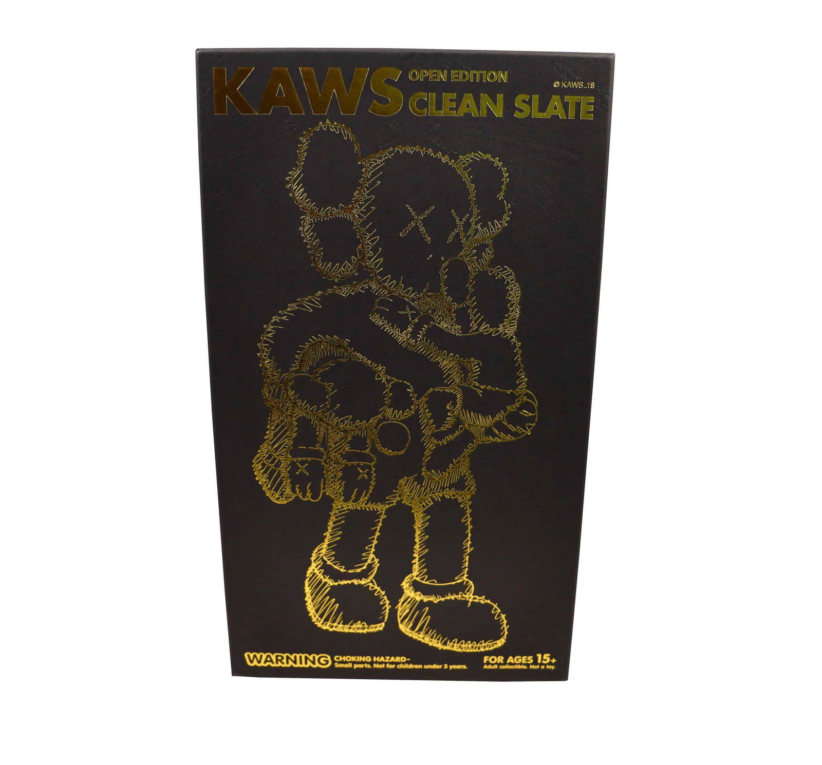 KAWS Clean Slate Black Vinyl Figure Sealed: Artist: KAWS Title: Clean Slate Black Medium: Vinyl Collaboration: Modern Forth Worth Approximate Dimensions: 14in x 7in x 7in Edition: 2018 Provenance: Private collection