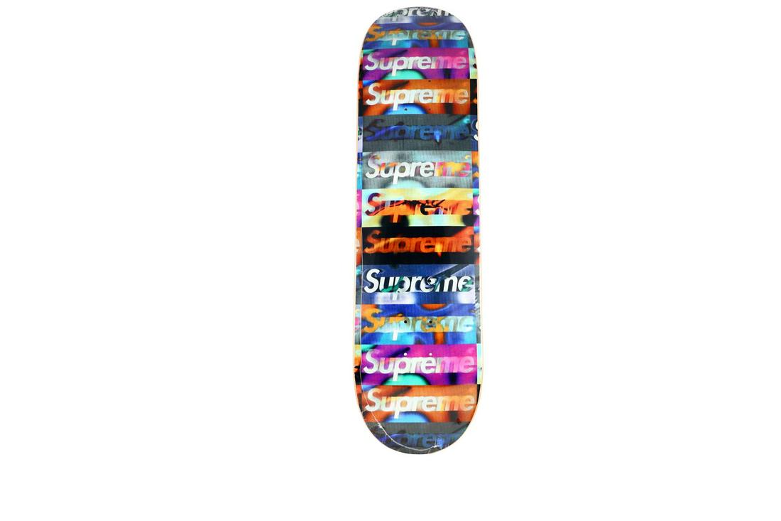 Supreme Distorted Logo Black Skateboard Skate Deck: Artist: Supreme Title: Distorted Logo Black Medium: Skateboard Edition: 2020 Provenance: Private collection Condition Report: Never been displayed. Original sealed shrink wrap. Impor
