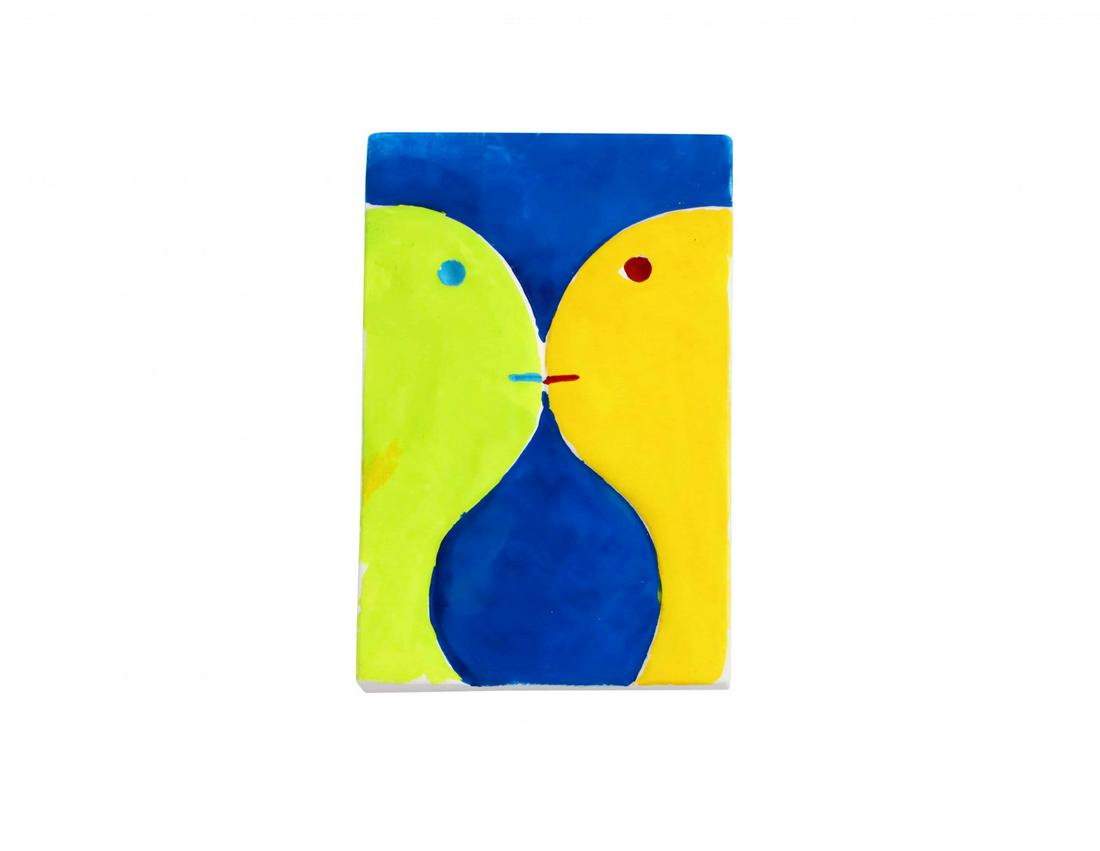 Tom Otterness Hand Painted Kissing Figures Signed: Artist: Tom Otterness Description: Depicts two kissing figures. Limited Edition of 5. Medium: Plaster, paint Approximate Dimensions: 4 x 6 inches Edition: 2016. Back signed by the artist and