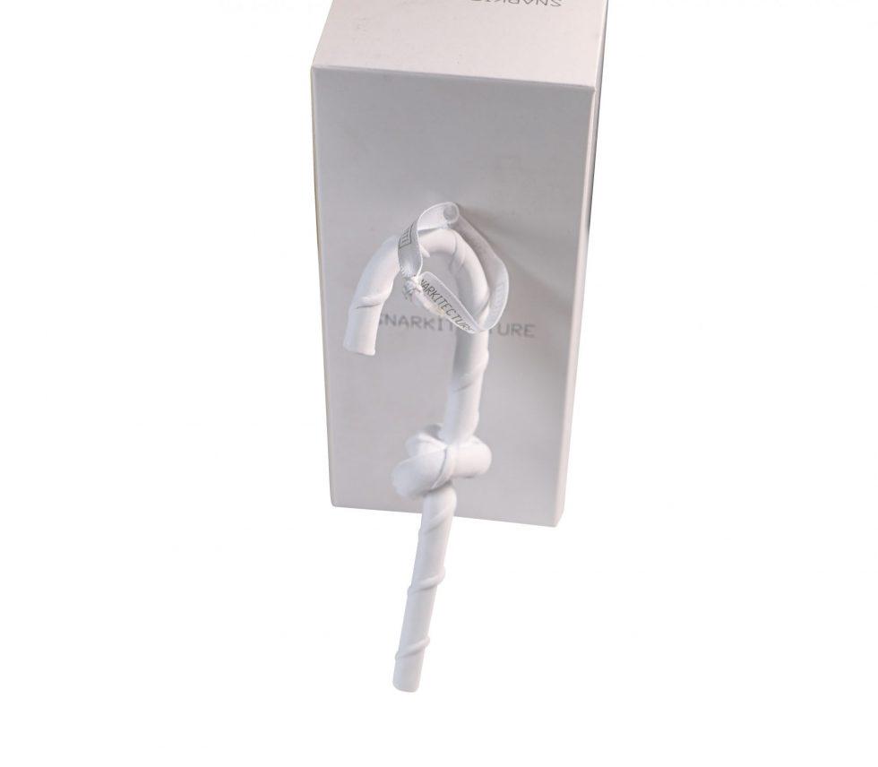 Daniel Arsham Snarkitecture White Candy Cane Sculpture: Artist: Daniel Arsham Title: Candy Cane in White Medium: Resin Collaboration: Snarkitecture x Seletti Approximate Dimensions: 15cm height x 5.6cm