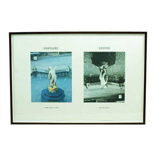 Jan Vercruysse Lithograph Fontaine Lustre Limited: Artist: Jan Vercruysse Description: Fontaine Lustre. Limited Edition of 50. Medium: Lithograph Approximate Dimensions (L x H): 19.5 x 29.75 inches Sheet, 32 x 22 inches Frame Edition: 1990. Publi