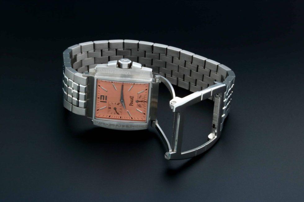 Very Rare Limited Edition Piaget Upstream Watch 27250: Brand: Piaget Model: Upstream. Limited edition of 100. Reference: #27250 Circa: 2000s Diameter: 33mm x 35mm Dial Color: Sal