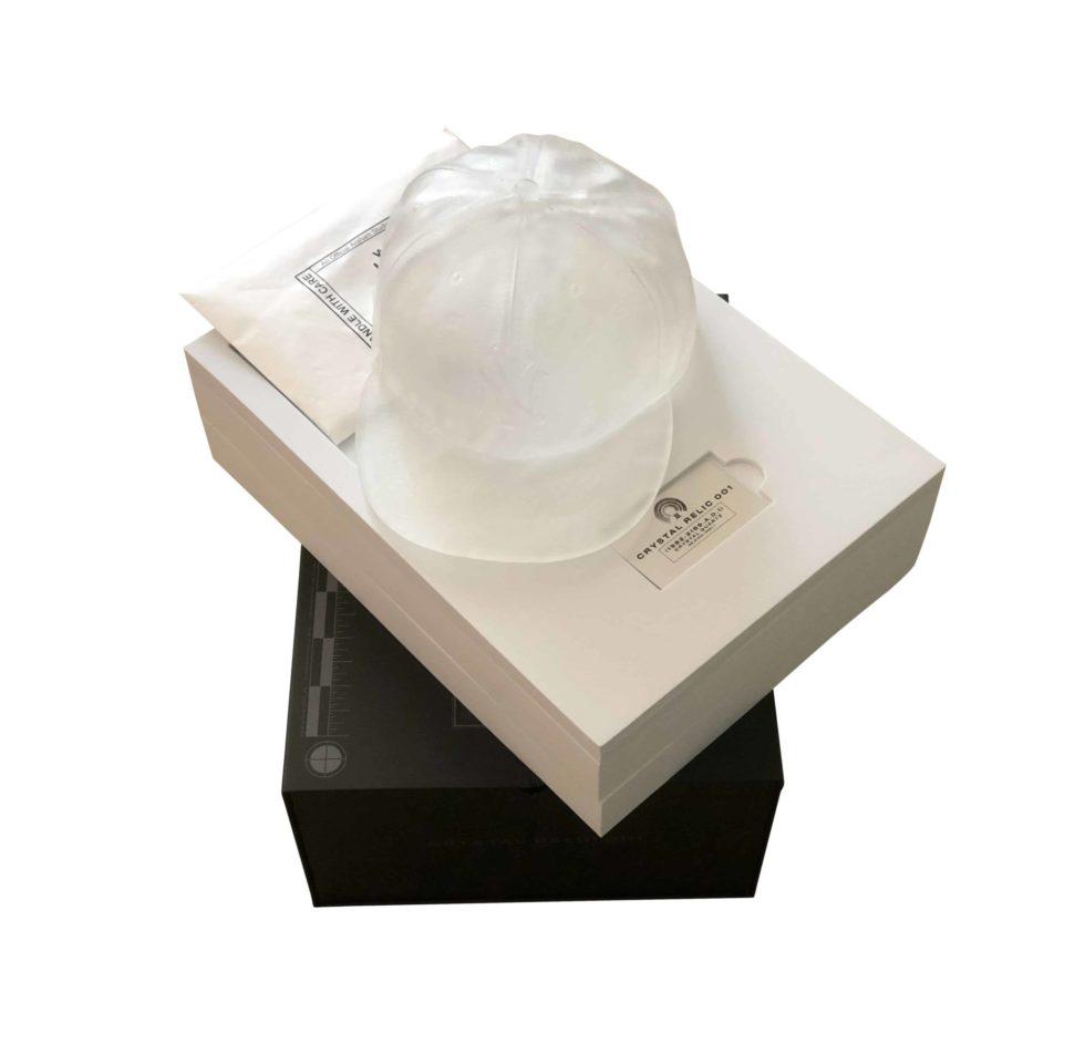 Daniel Arsham Crystal Relic 001 NY Yankees Baseball Cap: Never been displayed. Original Daniel Arsham box with hologram label of authenticity and edition number.