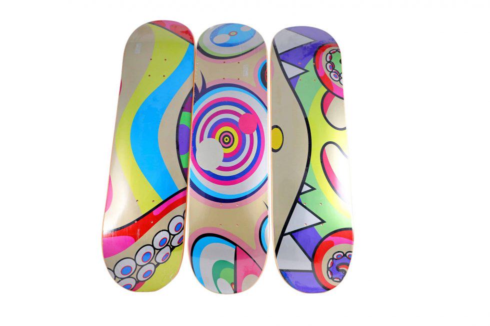 Takashi Murakami Triptych DOB Skateboard Decks (1 of 2)