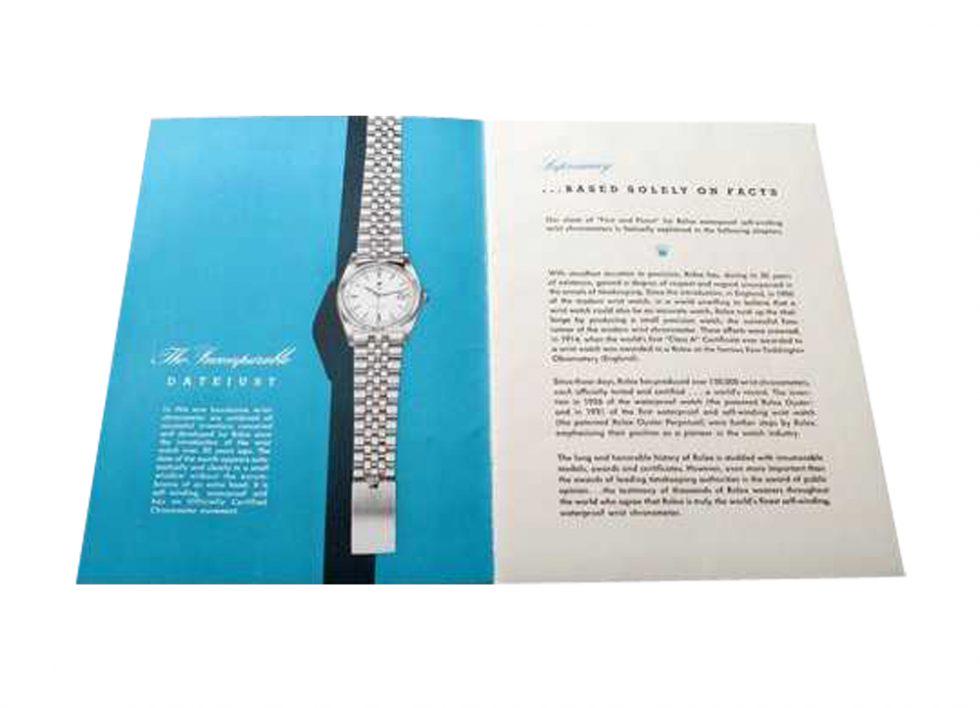 Rolex Blueprint Of Supremacy Booklet Circa 1950: Description: Rare vintage Blueprint Of Supremacy ephemera. Rolex Swiss Officially Certified Wrist Chronometers booklet. Circa 1950s. Approximately 220mm x 142mm closed. Condition: Has some wear, creas