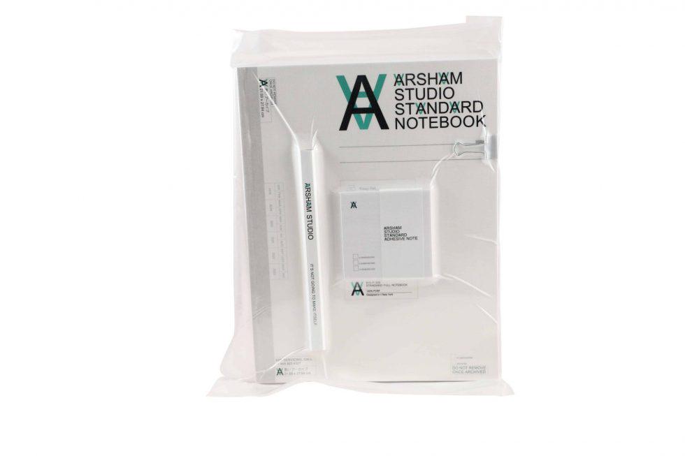 Daniel Arsham Studio Field Observation Kit LTD: Artist: Daniel Arsham Title: Studio Field Observation Kit. Limited Edition of 500. Medium: Specially-designed notebooks, a carpenter pencil, a binder clip, and an adhesive note pad.