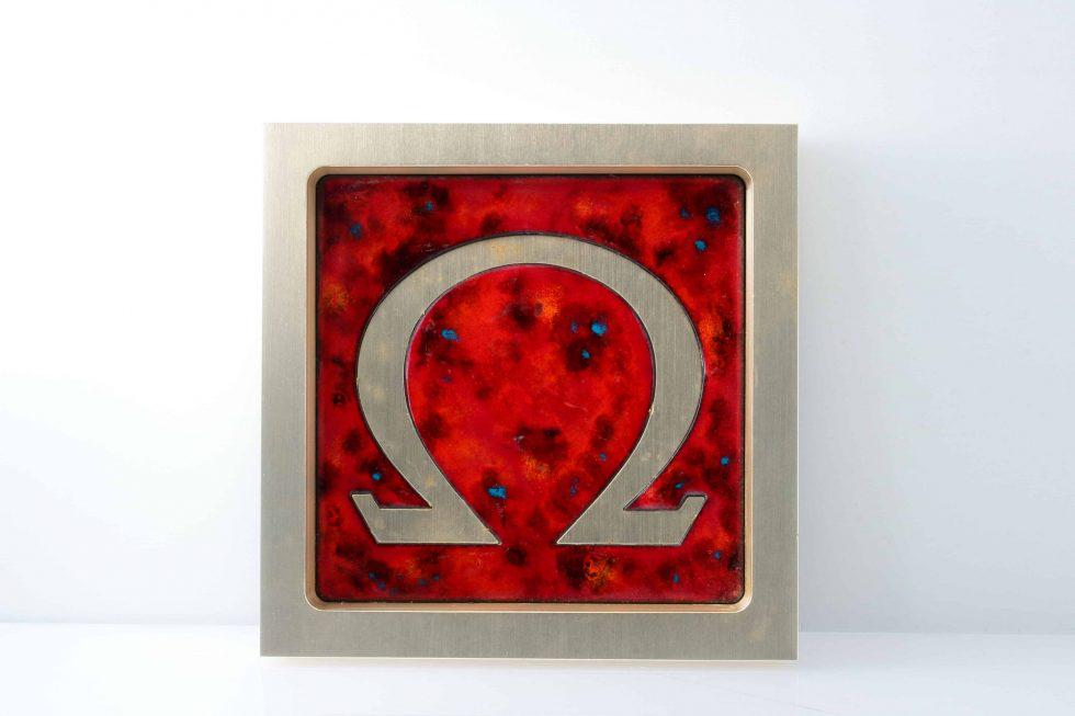 Vintage Omega Red Ceramic Ashtray Rare (1 of 3)