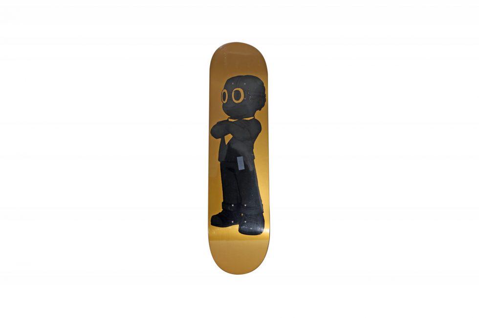 Hebru Brantley Great Debate Skateboard Deck Gold Black (1 of 2)