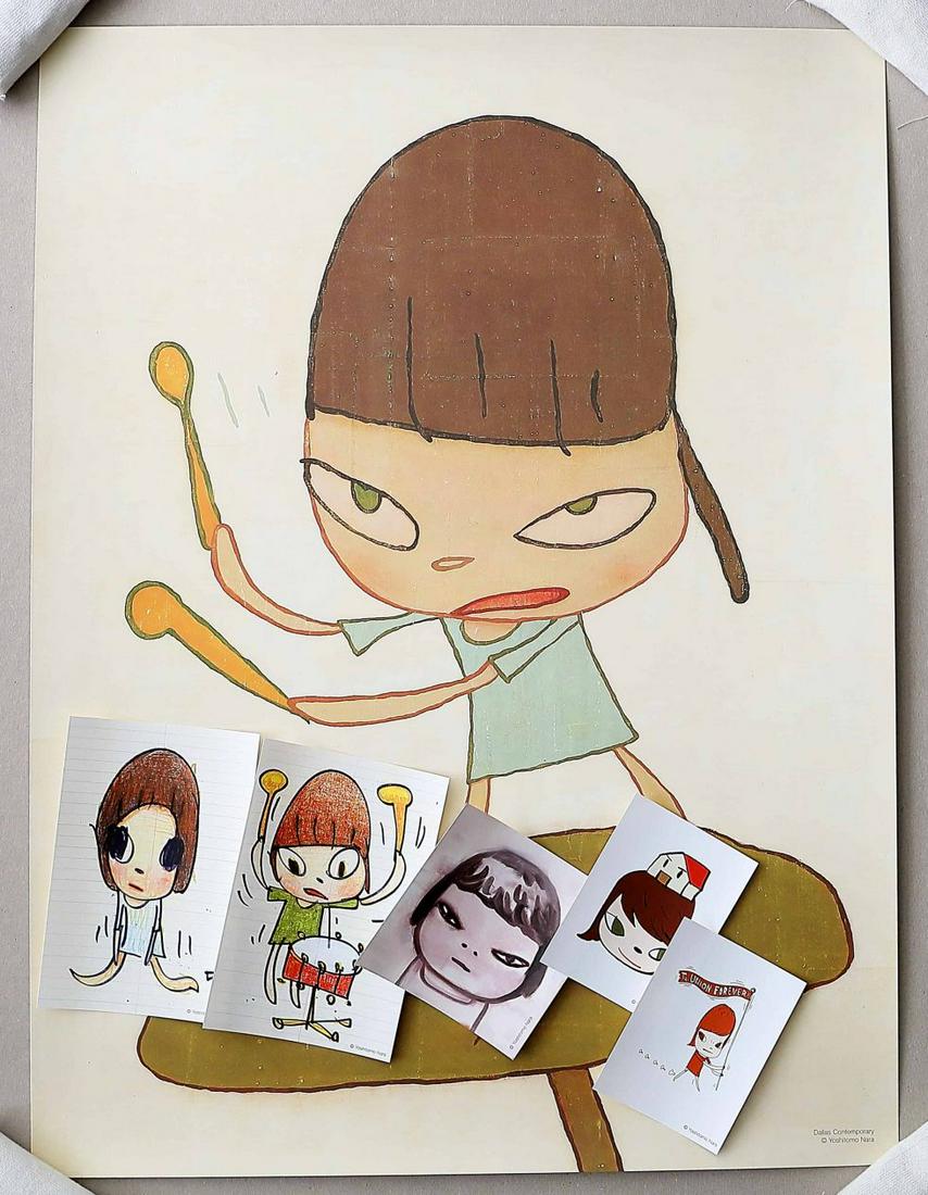 Yoshitomo Nara Marching on a Butterbur Leaf Print With Stickers 2019 (1 of 2)