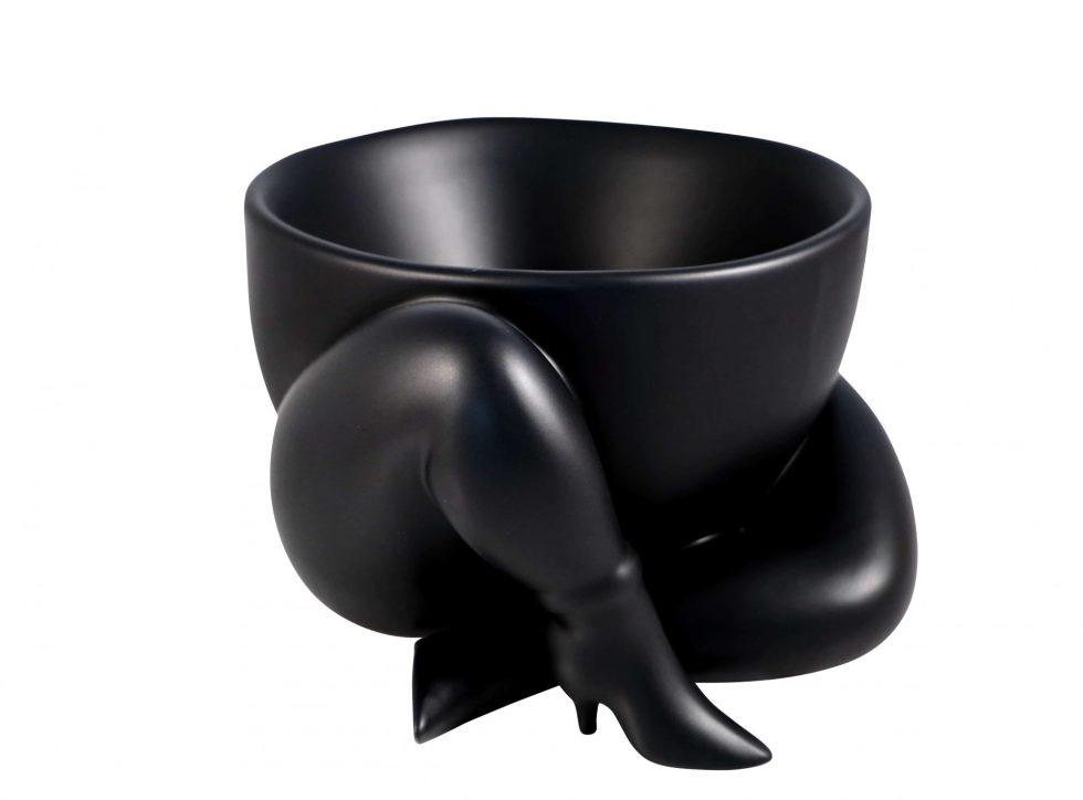 Piet Parra A High Heeled Two Legged Planter Sculpture Black (1 of 2)
